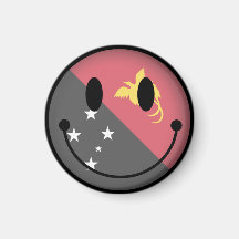 Papua New Guinea Smiley Refrigerator Magnet