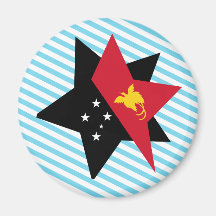 Papua+New+Guinea Star Refrigerator Magnets