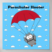 Parachuter Hooter Posters