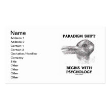 Paradigm Shift Begins With Psychology (Illusion) Business Card Template