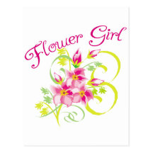 Paradise Flowergirl T-shirts and Gifts Post Cards