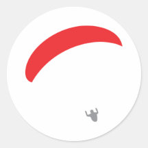 paraglider red - paragliding sticker
