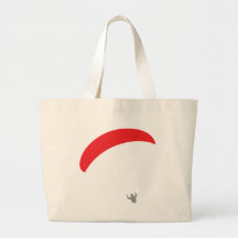 paraglider red - paragliding tote bag
