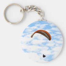 Paragliding in the Clouds - Customisable Keychain