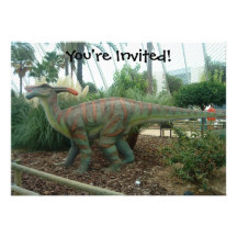 Parasaurolophus Dinosaur Invitation