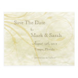 Parchment Leafy Flourish Save The Date postcards
