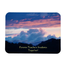 Parents Teachers Students magnets Sunset Clouds