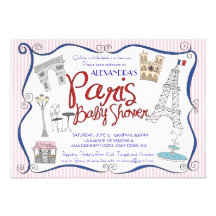 Paris Baby Shower Invitation