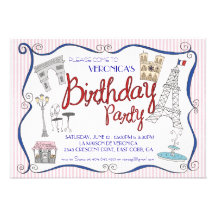Paris Birthday Party Invitation