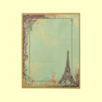 Paris Eiffel Tower and Scrolls notepads