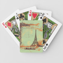 Paris Eiffel Tower Collage playing cards
