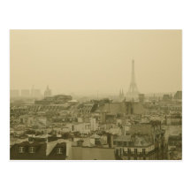 Paris from above post card