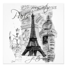 Paris La Tour Eiffel Eiffel Tower Invitation