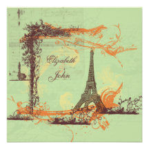 Paris La Tour Eiffel Eiffel Tower Invitation