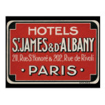 Paris Vintage Travel Luggage Label postcards