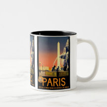 "Paris" Vintage Travel Poster Mug