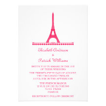 Parisian Chic Wedding Invite, Pink