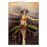 Parisienne Casino Dancer Greeting Card
