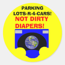 PARK THAT DIRTY DIAPER IN THE TRASH! STICKER