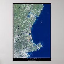 Parker River  Wildlife Refuge satellite poster