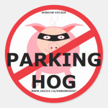 PARKING HOG BANDIT STICKER