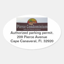Parking permit. Building 209. Stickers