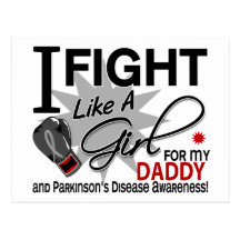 Parkinson's Fight Like A Girl Daddy 11 Postcard