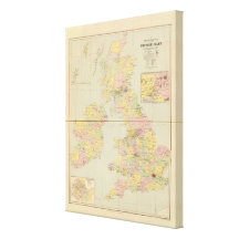 Parliamentary map, British Isles Stretched Canvas Prints