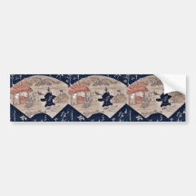 Parrot Komachi by Katsukawa, Shunsho Ukiyoe Bumper Sticker