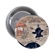 Parrot Komachi by Katsukawa, Shunsho Ukiyoe Pin