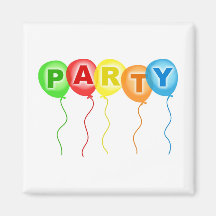 Party Balloons Fridge Magnets