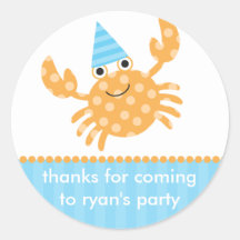 Party Crab Stickers