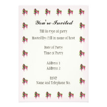 Party Invitation - Fuschia Design