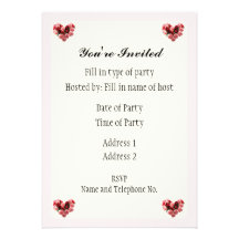 Party Invitation - Rose Design