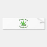 Party Naked3leaf Bumper Stickers