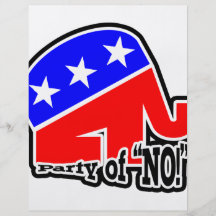 Party of NO (w txt) Custom Flyer