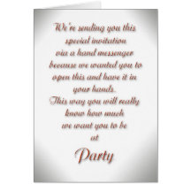 Party, please come card
