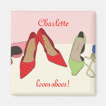 Party Shoes design - personalised Magnets