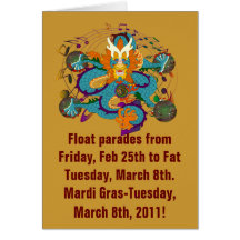Party Theme Mardi Gras Cards