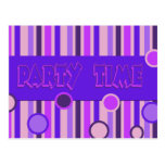 Party Time purple Post Card