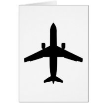 passenger Aeroplane Greeting Card