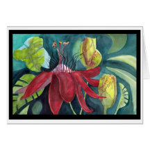 Passion Flower Christmas Card