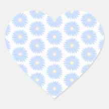Pastel Blue Flowers. Stickers