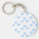 Pastel Blue Heart Balloon Pattern. Key Chains