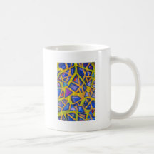 Pastel Blue Mirror Fragments Coffee Mugs