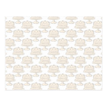 Pastel Cake Pattern. Post Card