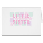 Pastel Flower Fade Little Sister Greeting Cards