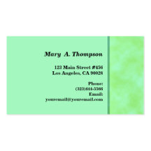 pastel green texture side border business card