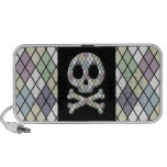 Pastel Harlequin Skull iPhone Speakers