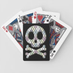 Pastel Harlequins Skull Deck Of Cards